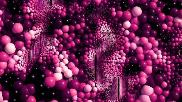 Beautiful background with balls, science, molecule, atom. 3d illustration, 3d rendering.