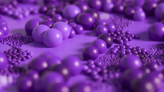 Beautiful background with balls, science, molecule, atom. 3d illustration, 3d rendering.