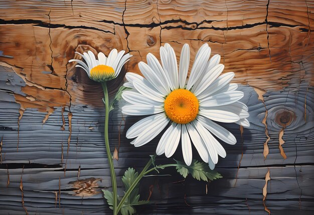 beautiful background with daisies