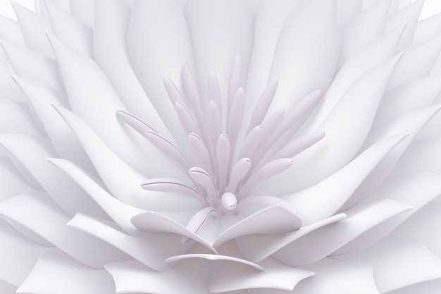 花の3Dイラストレンダリングと美しい背景