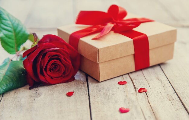 Beautiful background with flowers for Valentine's day congratulation. Selective focus. Holiday.