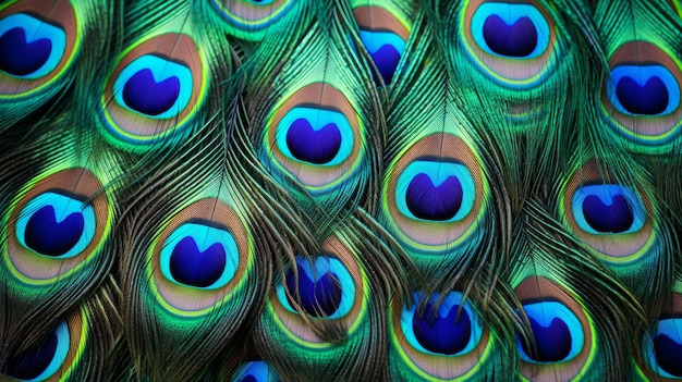 Beautiful background with peacock feather