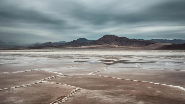 Photo beautiful of a badwater death valley in california usa under the cloudy sky