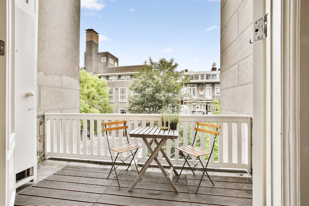 Foto splendida vista sul balcone