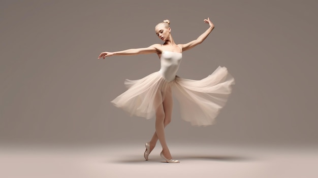 Beautiful ballerina dancing generative AI