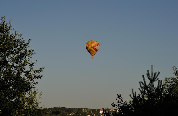 A beautiful balloon in the summer sky Moscow region Russia