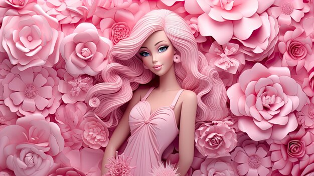 Beautiful Barbie Doll modeling Generate AI