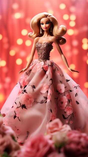 Beautiful barbie doll modeling a trendy outfit barbie collection palette