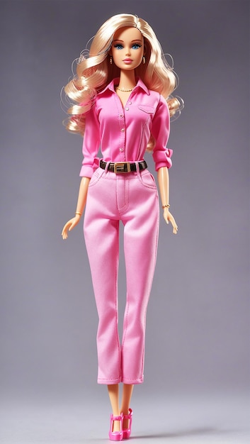 Красивая кукла Барби в розовой рубашке