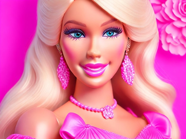 beautiful barbie in pink