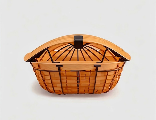 Beautiful Basket Make of Wood and Bamboo