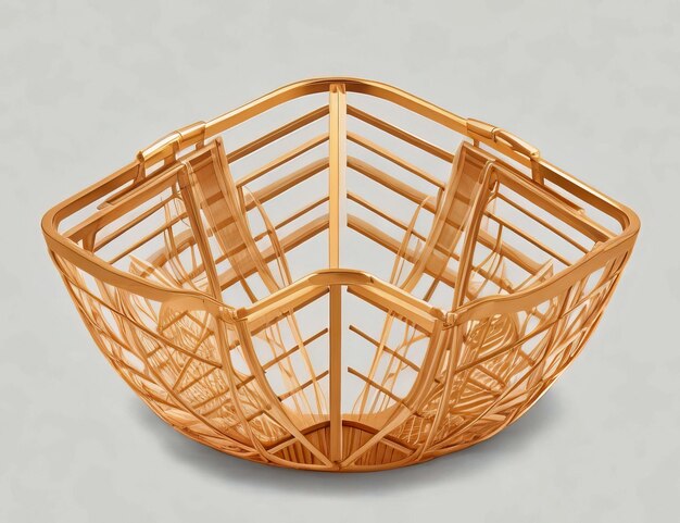 Beautiful Basket Make of Wood and Bamboo