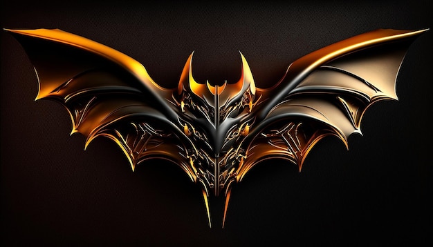Beautiful bat sketch mascot logo design Midjourney AI