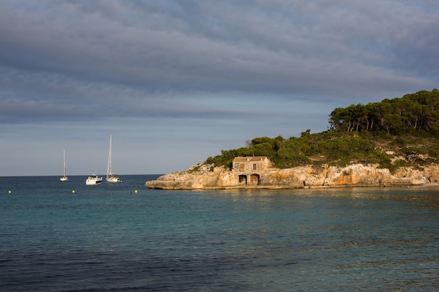 beautiful bay and beach on Mallorca Spain