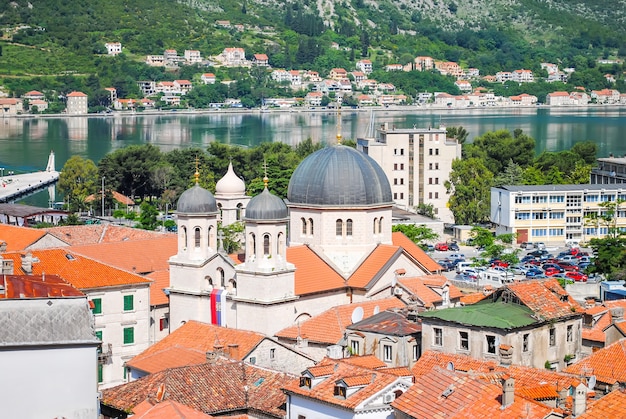 The beautiful Bay of Kotor in Montenegro.