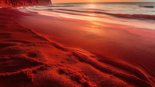 Foto bellissima spiaggia e sabbia pulita