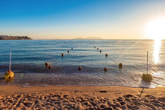 Beautiful beach coast in the red sea egypt