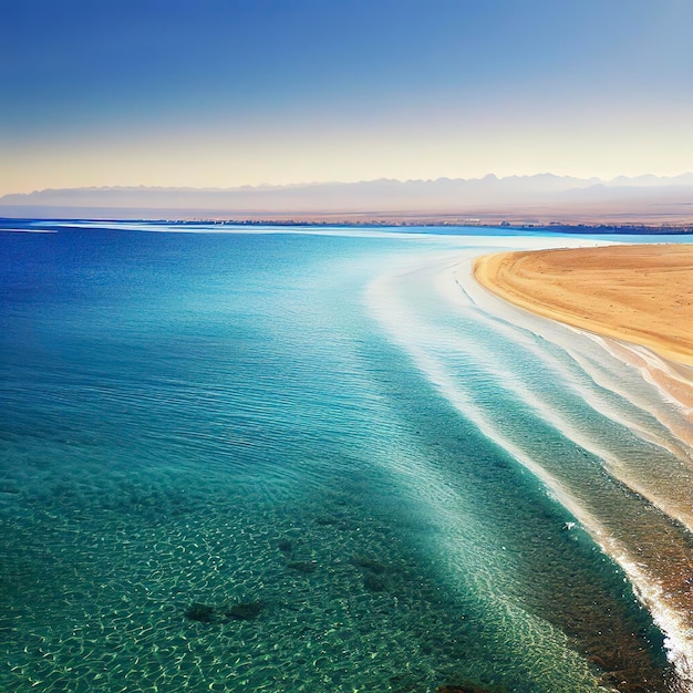 Beautiful beach coast in the Red Sea