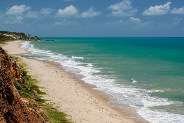 Красивый пляж Конде возле Жоао Песоа Параиба Бразилия