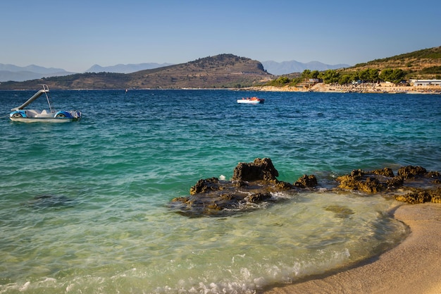 Beautiful beach for a holiday in Albania Ionian Sea