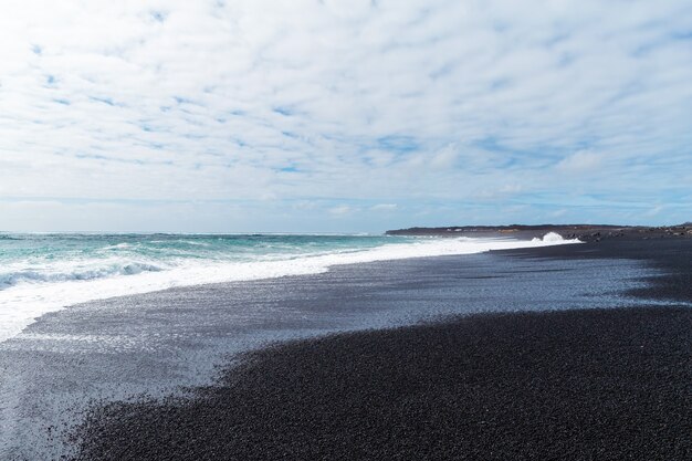 Beautiful beach on the island of Lanzarote