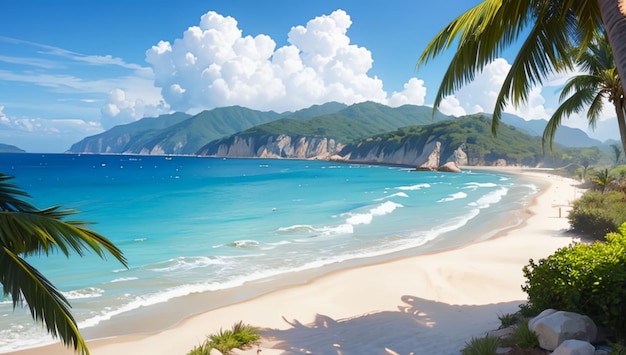 Beautiful beach landscape for desktop wallpaper