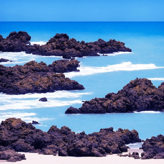 Beautiful Beach Landscape Generative Ai