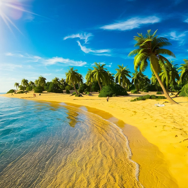 Foto bel paesaggio di spiaggia