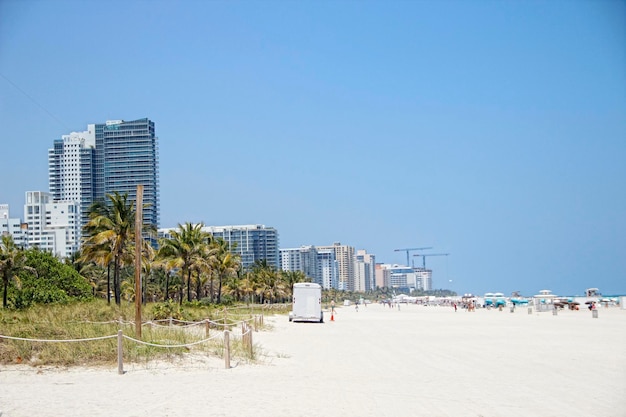 The beautiful beach of Miami Beach