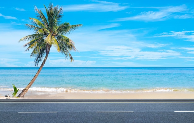 Beautiful beach road in Thailand