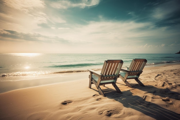 A beautiful beach scene a place to relax and enjoy the summer