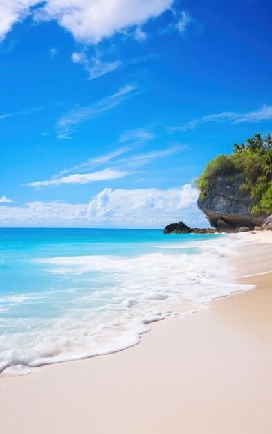 Beautiful beach scene on a sunny day