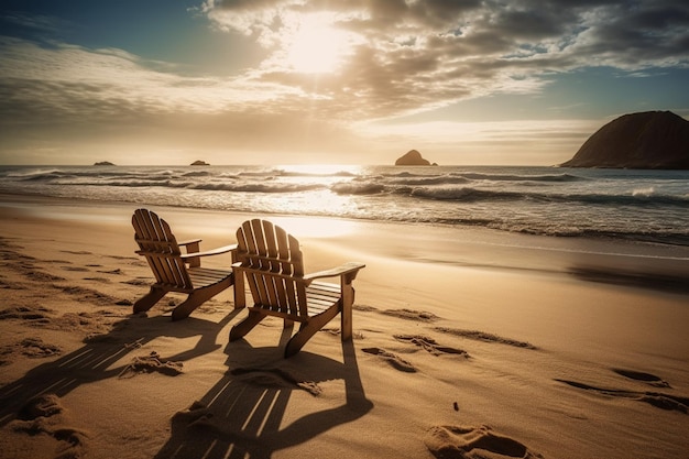 A beautiful beach scene