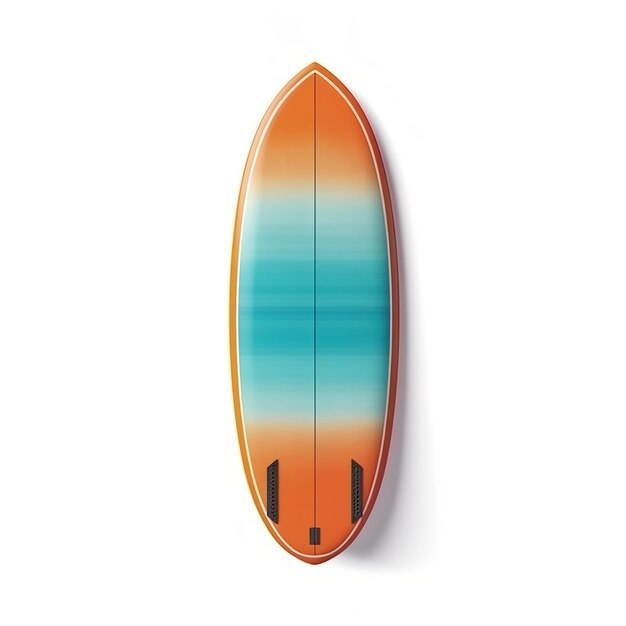 Photo beautiful beach sufboard on white background