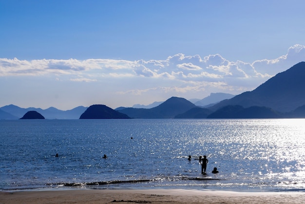 Beautiful beach in sunny day in Brazil