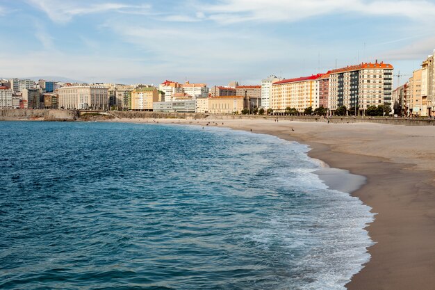 A beautiful beach in a town in the North of Spain