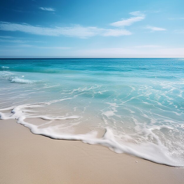 Beautiful Beach with Soft Sand and Blue Waters