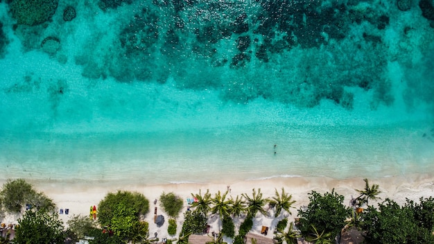 Beautiful beach with turquoise water in Koh Tao island Thailand