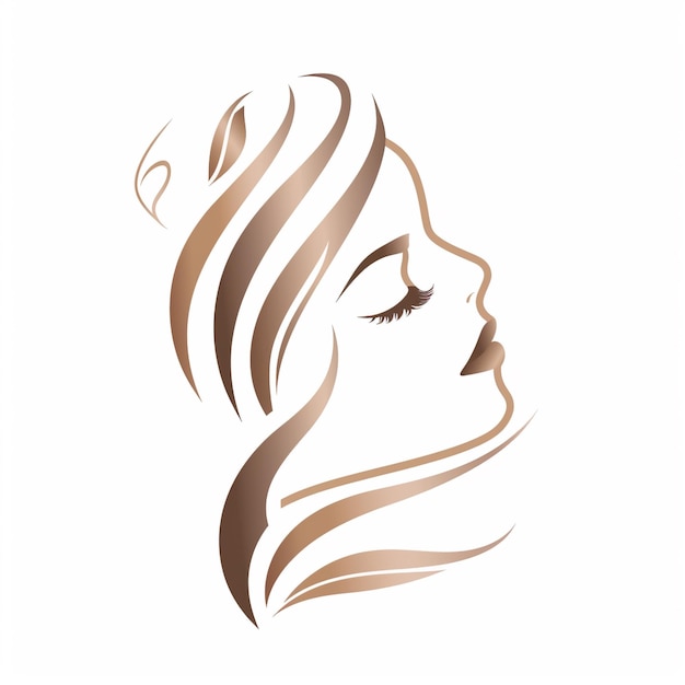 beautiful beauty salon logo icon on white isolated background