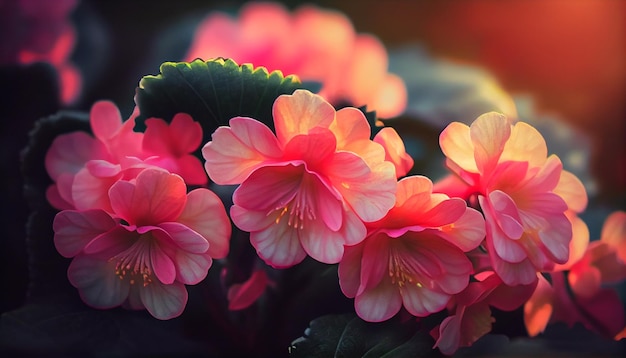 Beautiful begonia flower