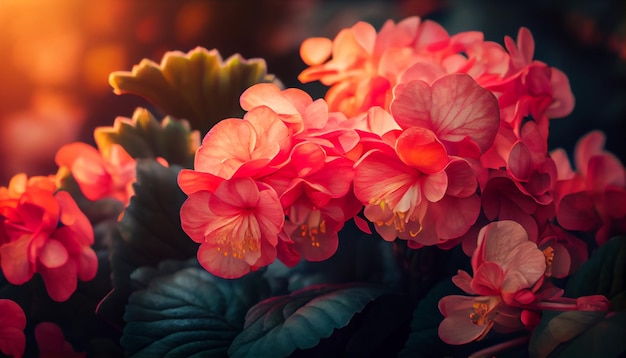 Beautiful begonia flower