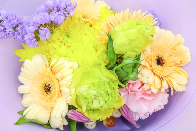 Beautiful big bouquet of flowers closeup