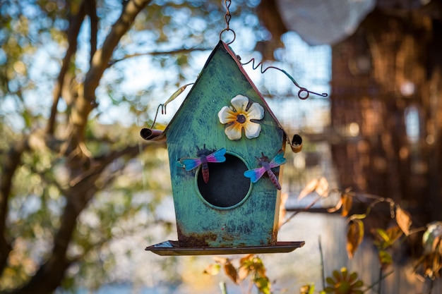 Beautiful bird feeder made with your own hands, birds house