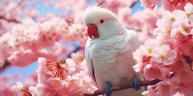 写真 木の枝に座っている美しい鳥