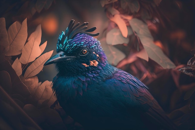 beautiful bird portrait, creative ai