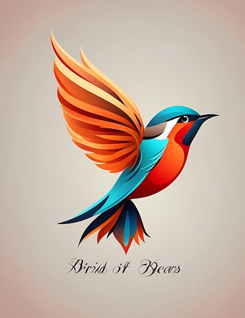 Photo beautiful bird vector for logo design