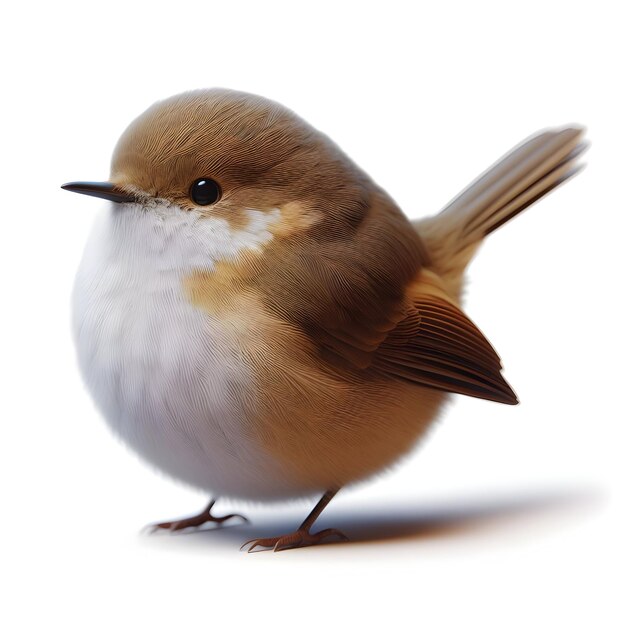 Photo beautiful bird on white background