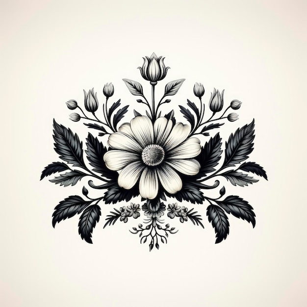 Photo beautiful black flowers on white background