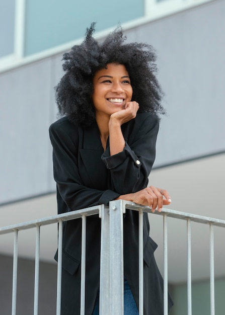 Beautiful black model posing