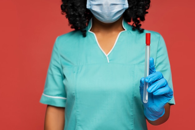 Photo beautiful black nurse portrait